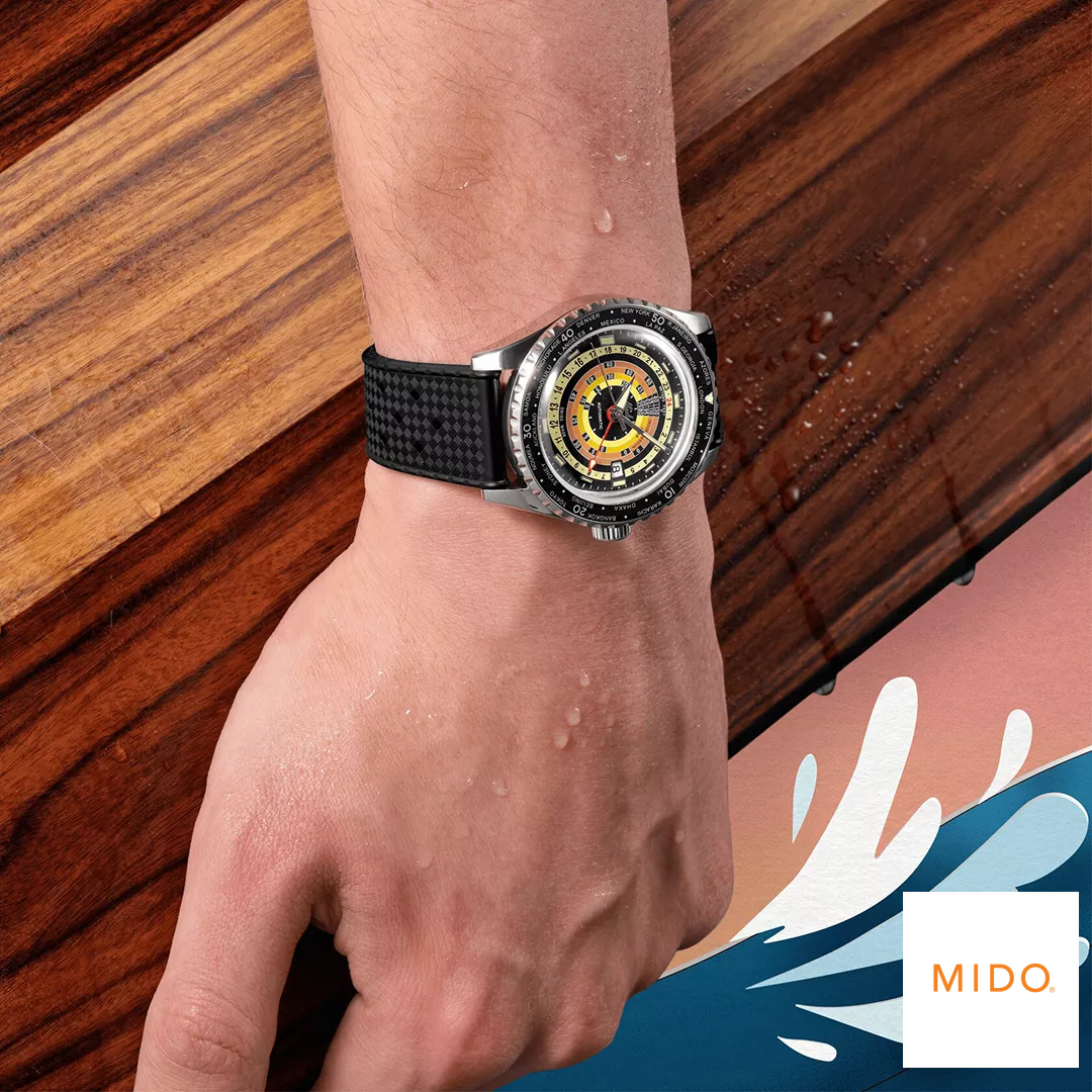 Mido Ocean Star Decompression Worldtimer Watch Set 40.5mm