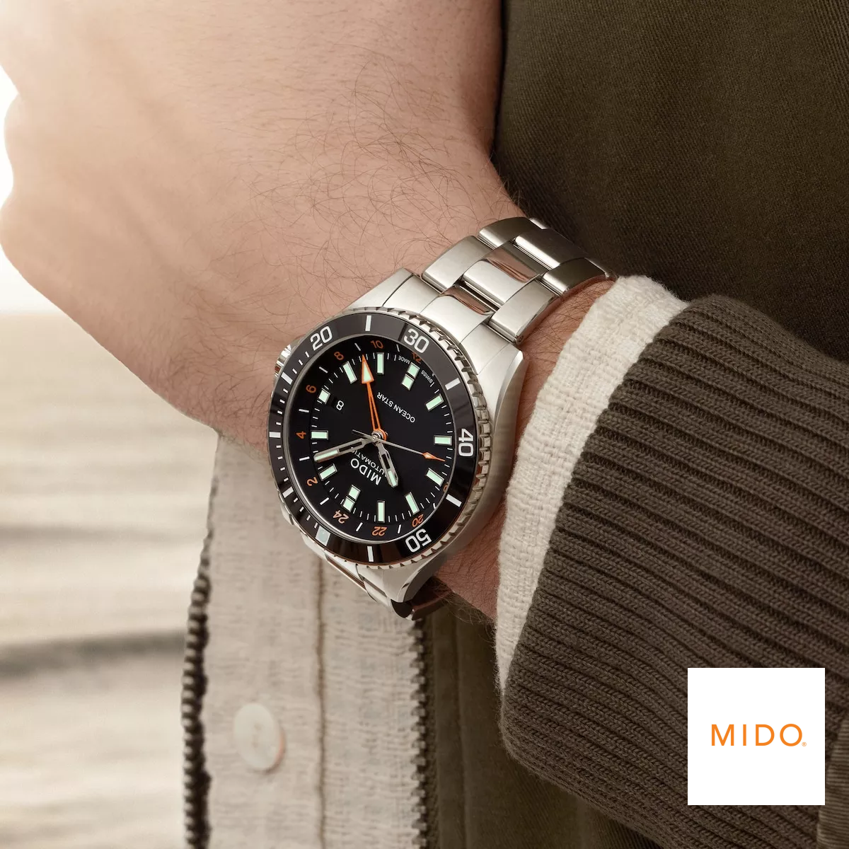 Mido Ocenan Star GMT M026.629.11.051.01 Watch 44mm